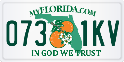 FL license plate 0731KV