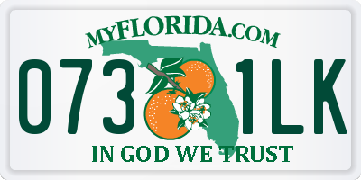 FL license plate 0731LK