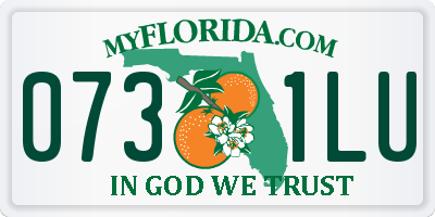FL license plate 0731LU
