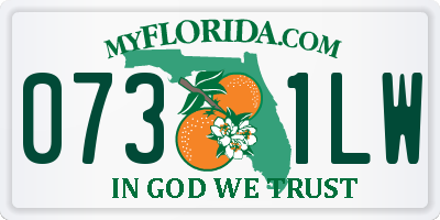 FL license plate 0731LW