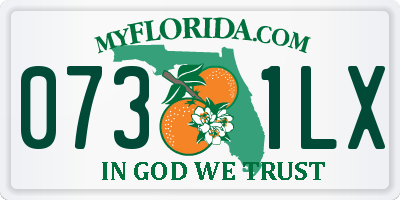 FL license plate 0731LX