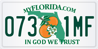 FL license plate 0731MF