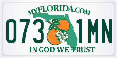 FL license plate 0731MN