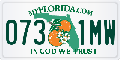 FL license plate 0731MW