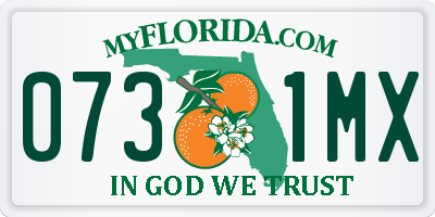 FL license plate 0731MX
