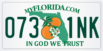 FL license plate 0731NK