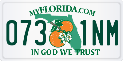 FL license plate 0731NM