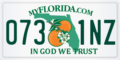 FL license plate 0731NZ