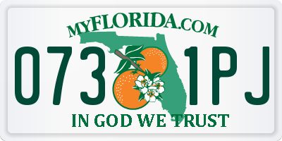 FL license plate 0731PJ