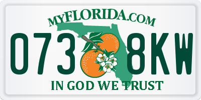 FL license plate 0738KW