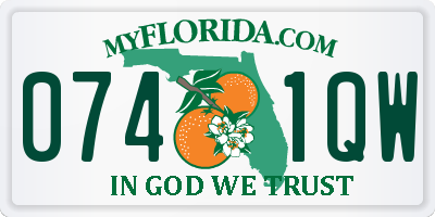FL license plate 0741QW