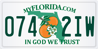 FL license plate 0742IW