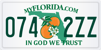 FL license plate 0742ZZ