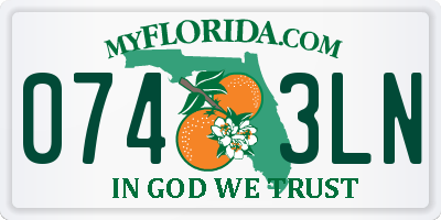 FL license plate 0743LN