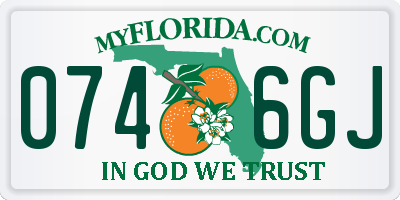 FL license plate 0746GJ