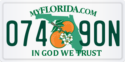 FL license plate 0749ON