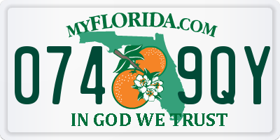 FL license plate 0749QY