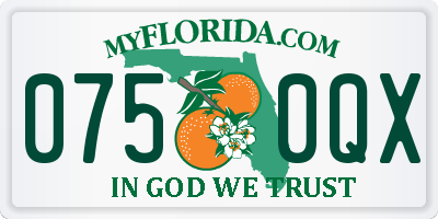 FL license plate 0750QX