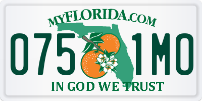 FL license plate 0751MO