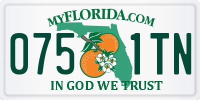 FL license plate 0751TN