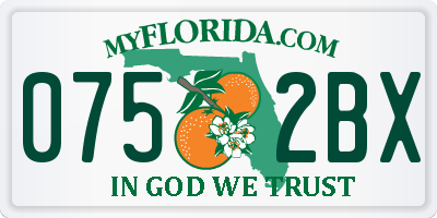 FL license plate 0752BX