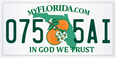 FL license plate 0755AI