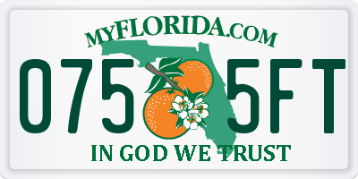 FL license plate 0755FT