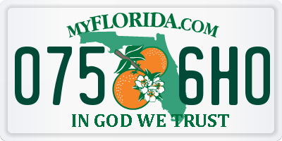 FL license plate 0756HO