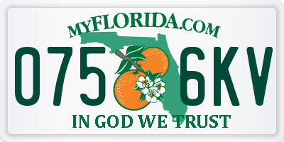 FL license plate 0756KV