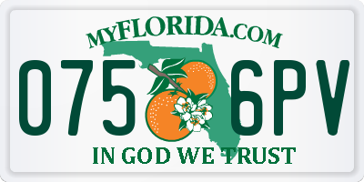 FL license plate 0756PV