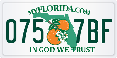 FL license plate 0757BF