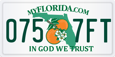 FL license plate 0757FT