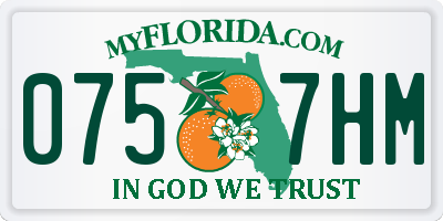 FL license plate 0757HM