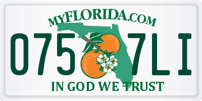 FL license plate 0757LI