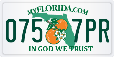 FL license plate 0757PR