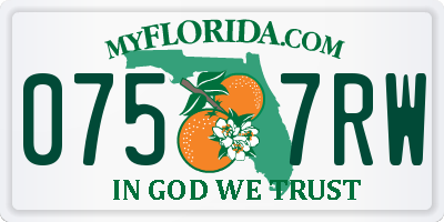 FL license plate 0757RW