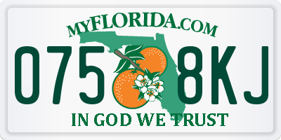 FL license plate 0758KJ