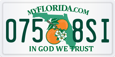 FL license plate 0758SI
