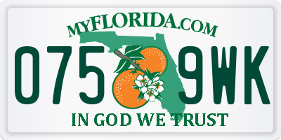 FL license plate 0759WK