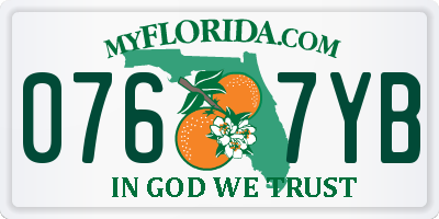 FL license plate 0767YB