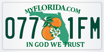 FL license plate 0771FM