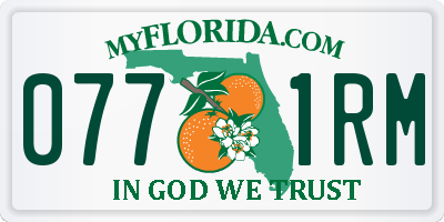 FL license plate 0771RM