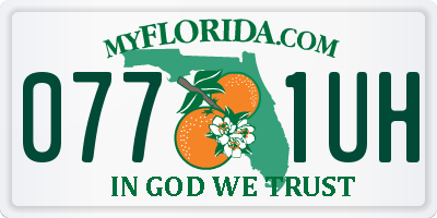 FL license plate 0771UH