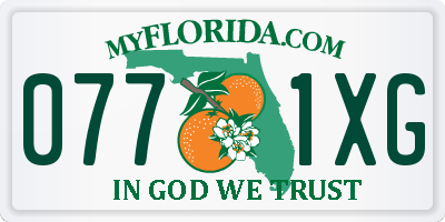 FL license plate 0771XG