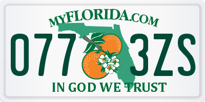 FL license plate 0773ZS