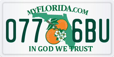 FL license plate 0776BU