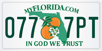 FL license plate 0777PT