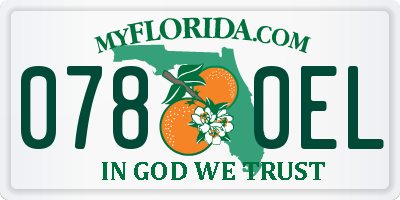 FL license plate 0780EL