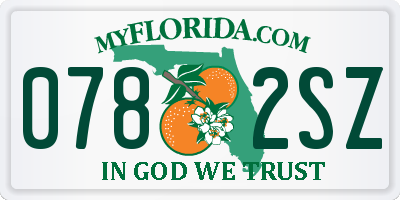 FL license plate 0782SZ