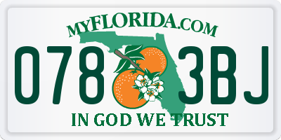 FL license plate 0783BJ